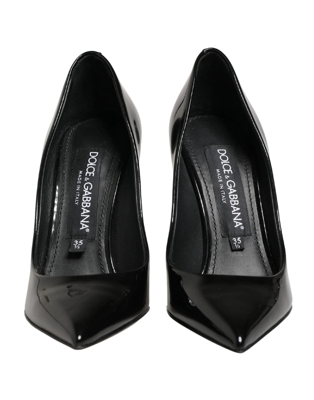 Dolce & Gabbana Black Calf Leather Stiletto Heels Pumps Shoes - EU35.5/US5