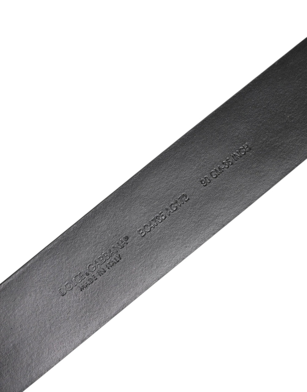 Dolce & Gabbana Black Calf Leather Studded Silver Buckle Belt - Belts