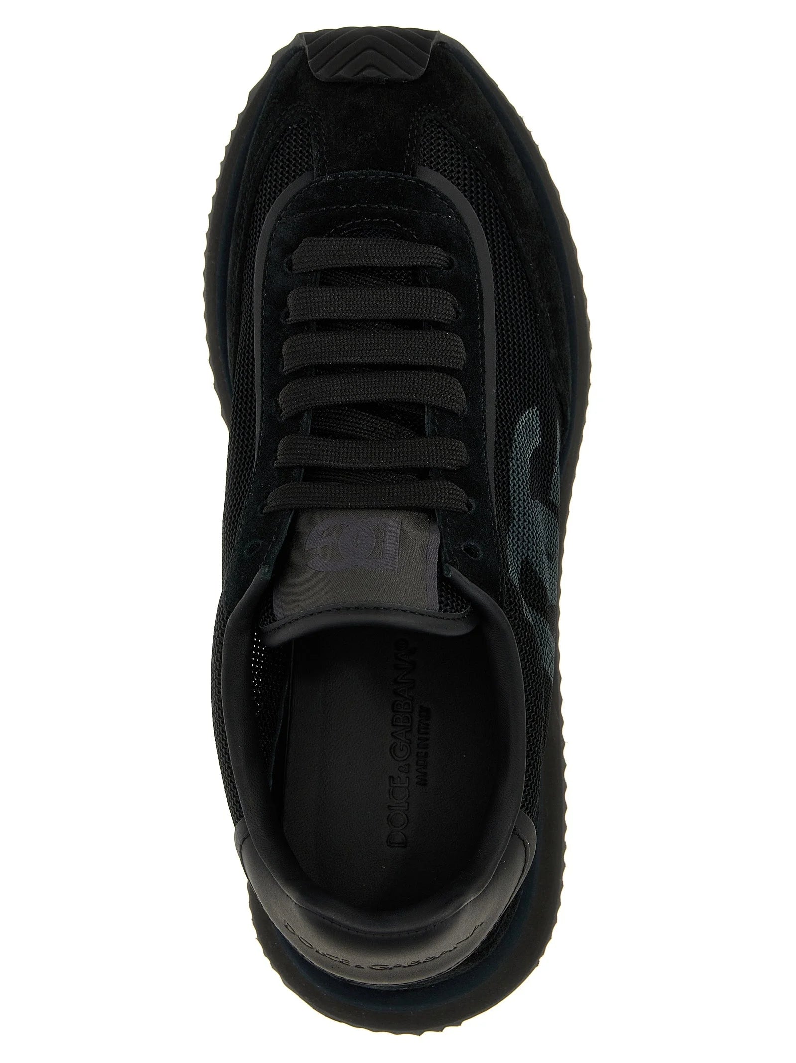 Dolce & Gabbana Black Calfskin Athletic Sneakers