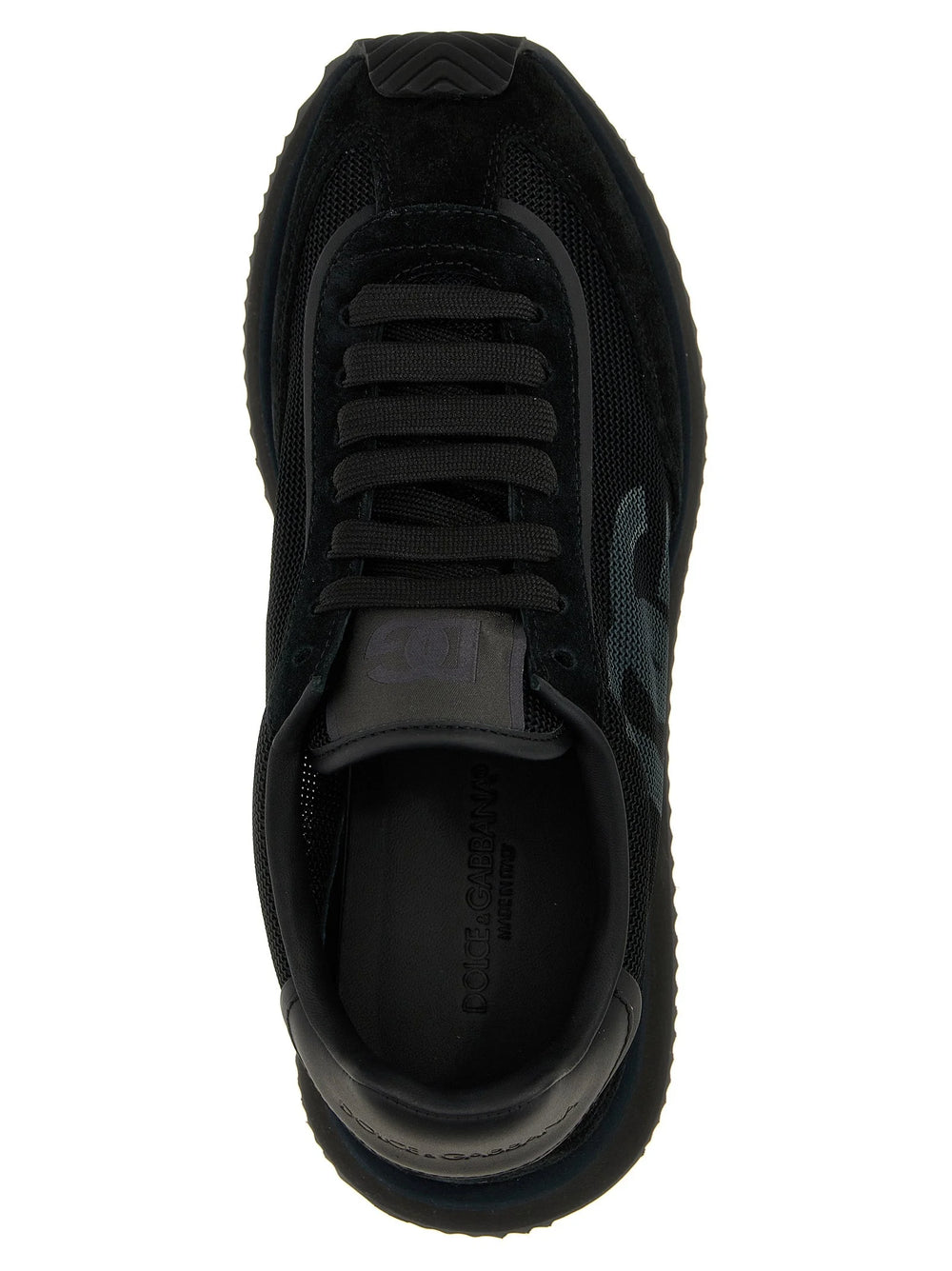 Dolce & Gabbana Black Calfskin Athletic Sneakers