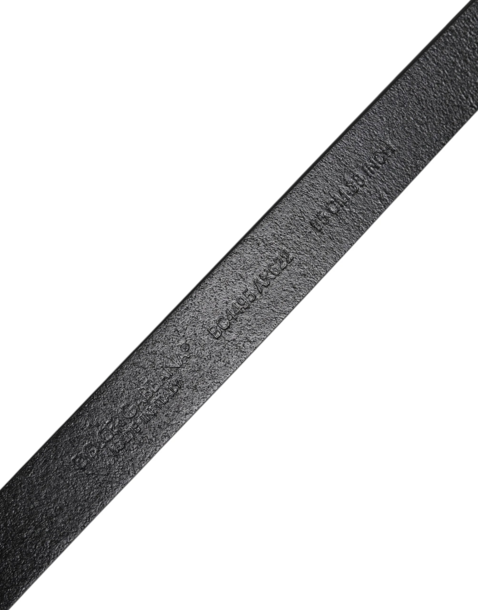 Dolce & Gabbana Black Calfskin Classic Metal Logo Buckle Belt - Belts