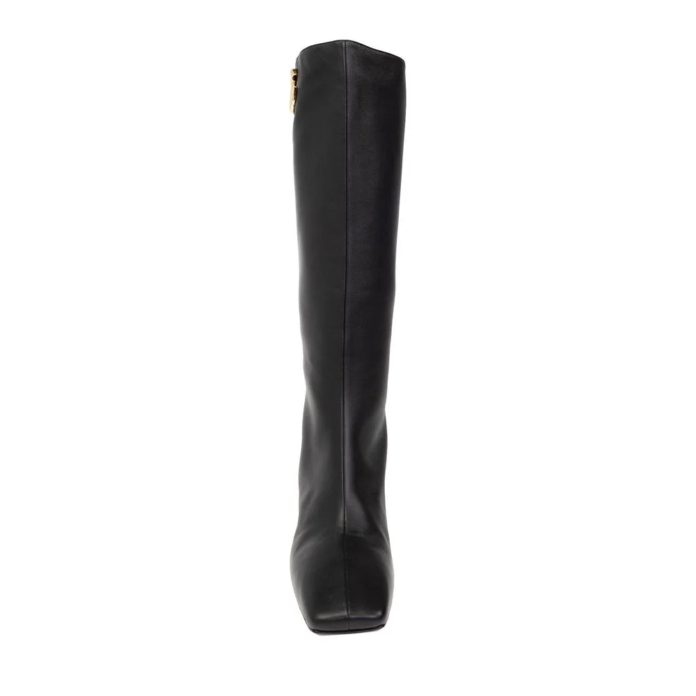 Dolce & Gabbana Black Calfskin High Heel Boots - EU36/US6