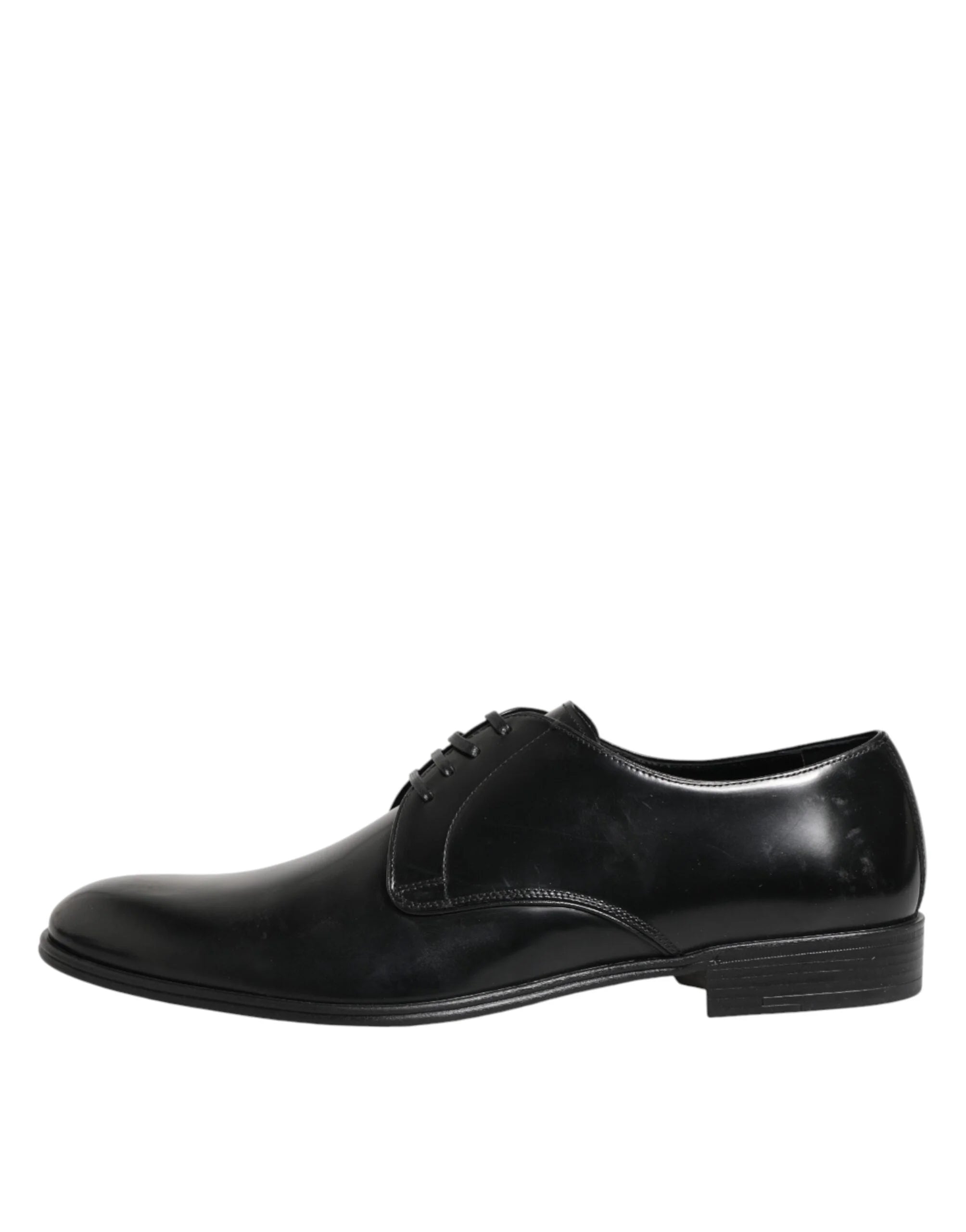 Dolce & Gabbana Black Calfskin Leather Derby Dress Shoes - EU41.5/US8.5