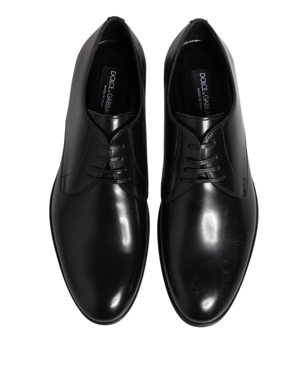Dolce & Gabbana Black Calfskin Leather Derby Dress Shoes - EU41.5/US8.5