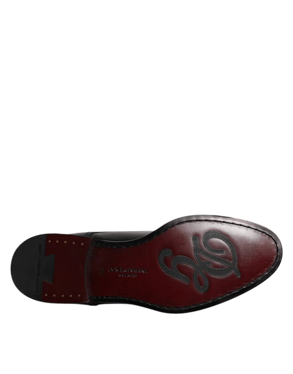 Dolce & Gabbana Black Calfskin Leather Derby Lace Up Formal Dress Shoes - Shoes