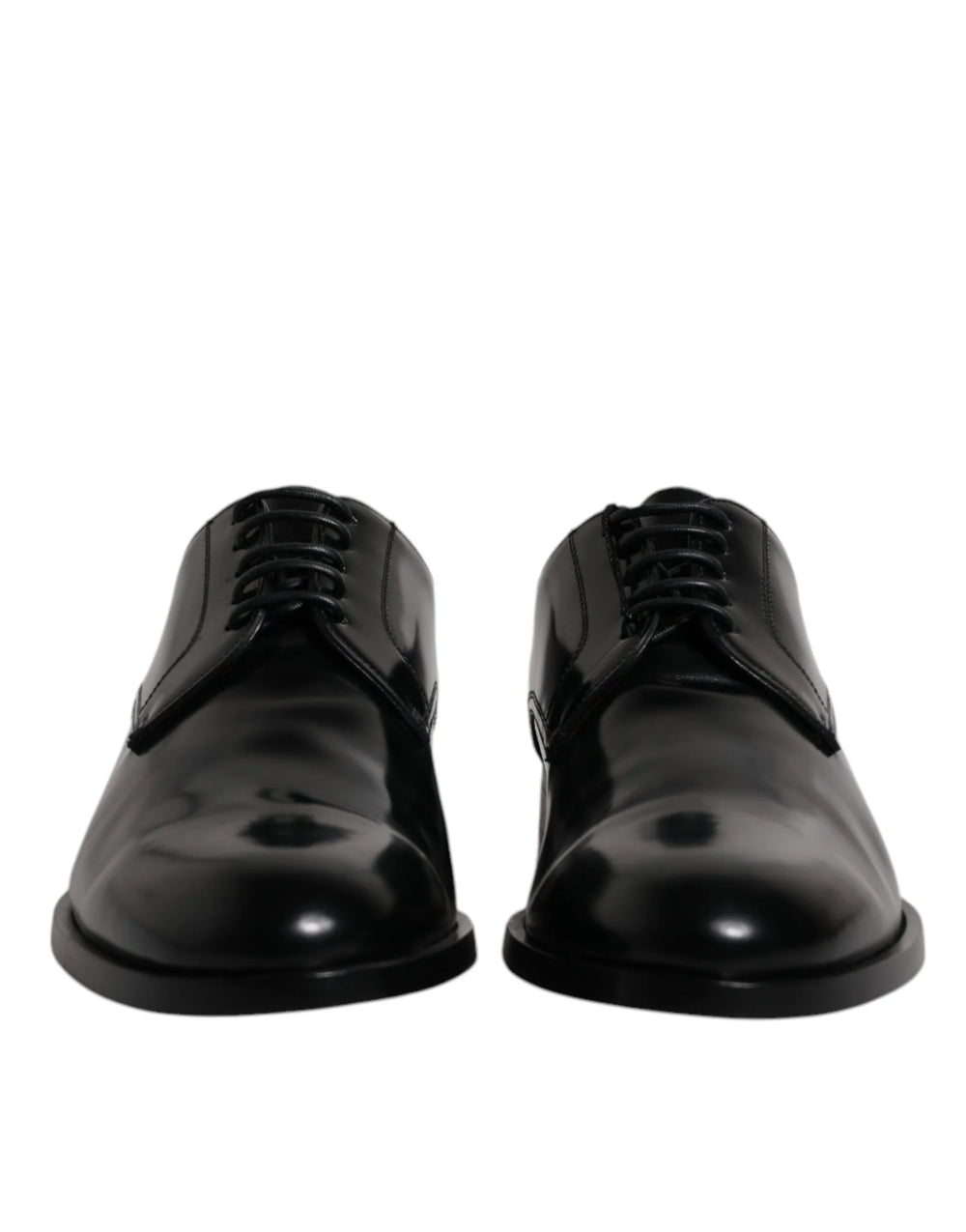 Dolce & Gabbana Black Calfskin Leather Derby Lace Up Formal Dress Shoes - Shoes