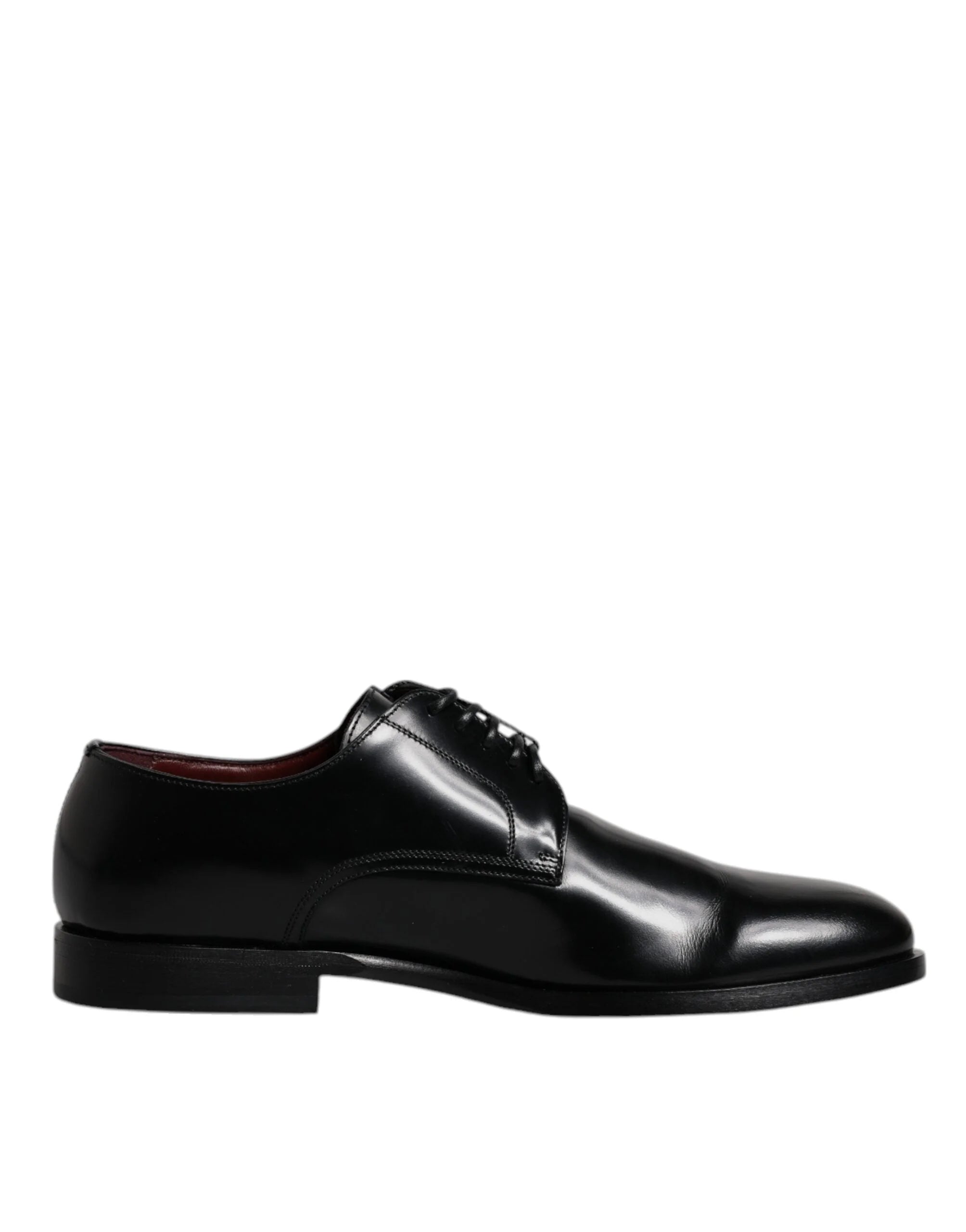 Dolce & Gabbana Black Calfskin Leather Derby Lace Up Formal Dress Shoes - Shoes