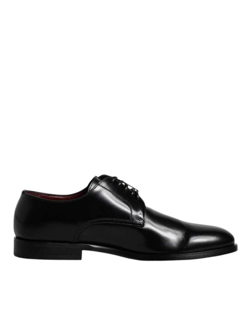 Dolce & Gabbana Black Calfskin Leather Derby Lace Up Formal Dress Shoes - Shoes