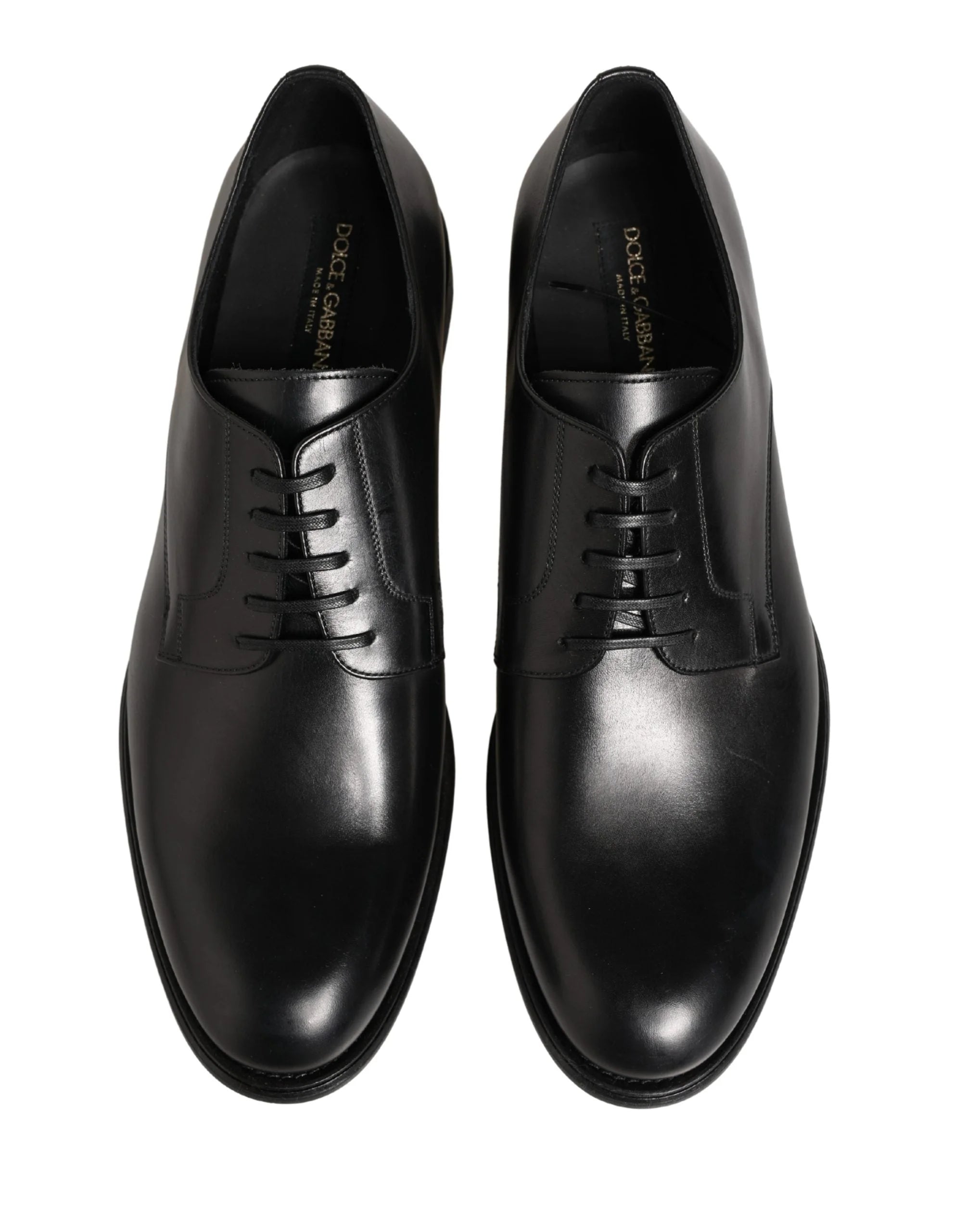 Boty Dolce & Gabbana - černé kožené derby pánské společenské boty