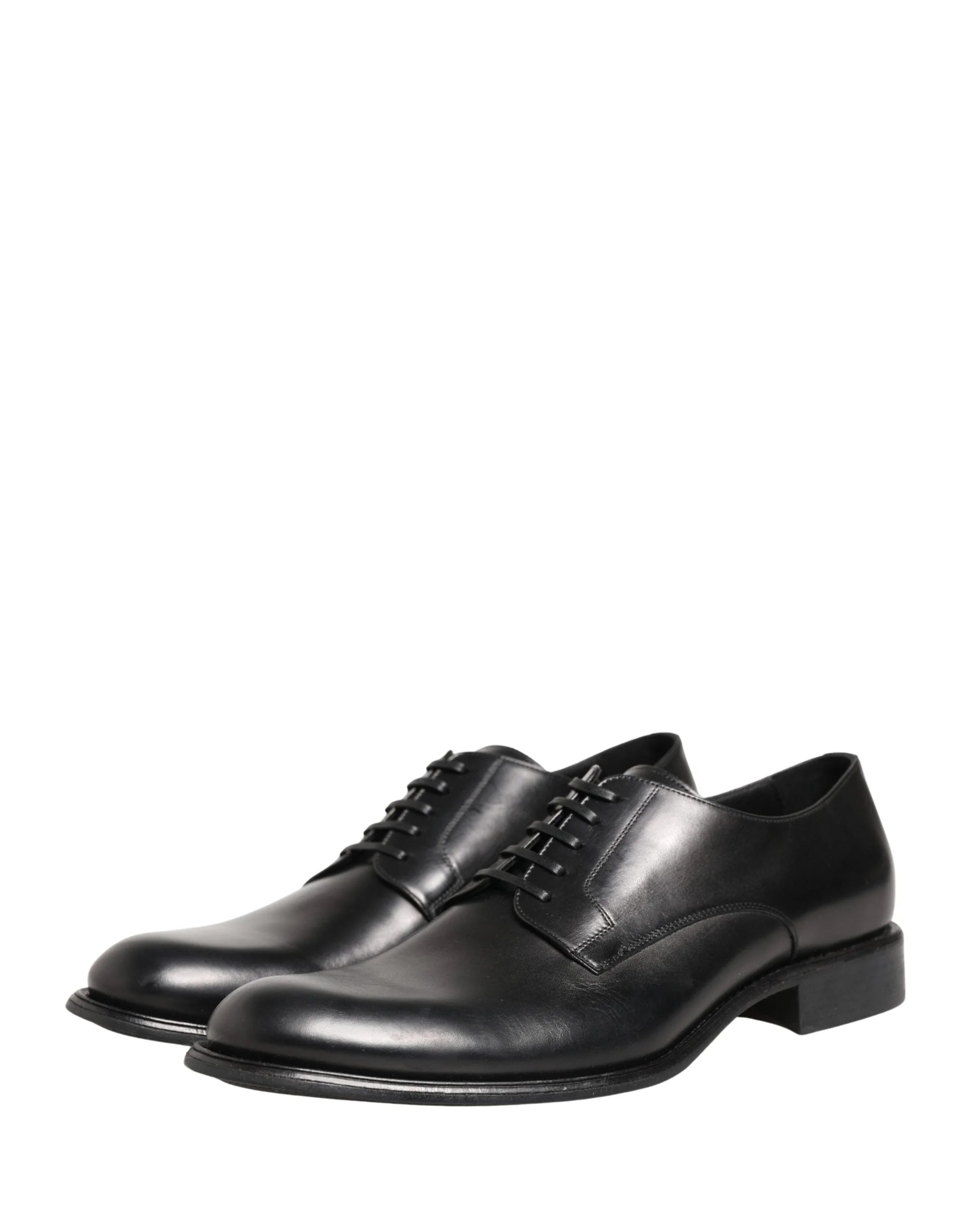 Boty Dolce & Gabbana - černé kožené derby pánské společenské boty
