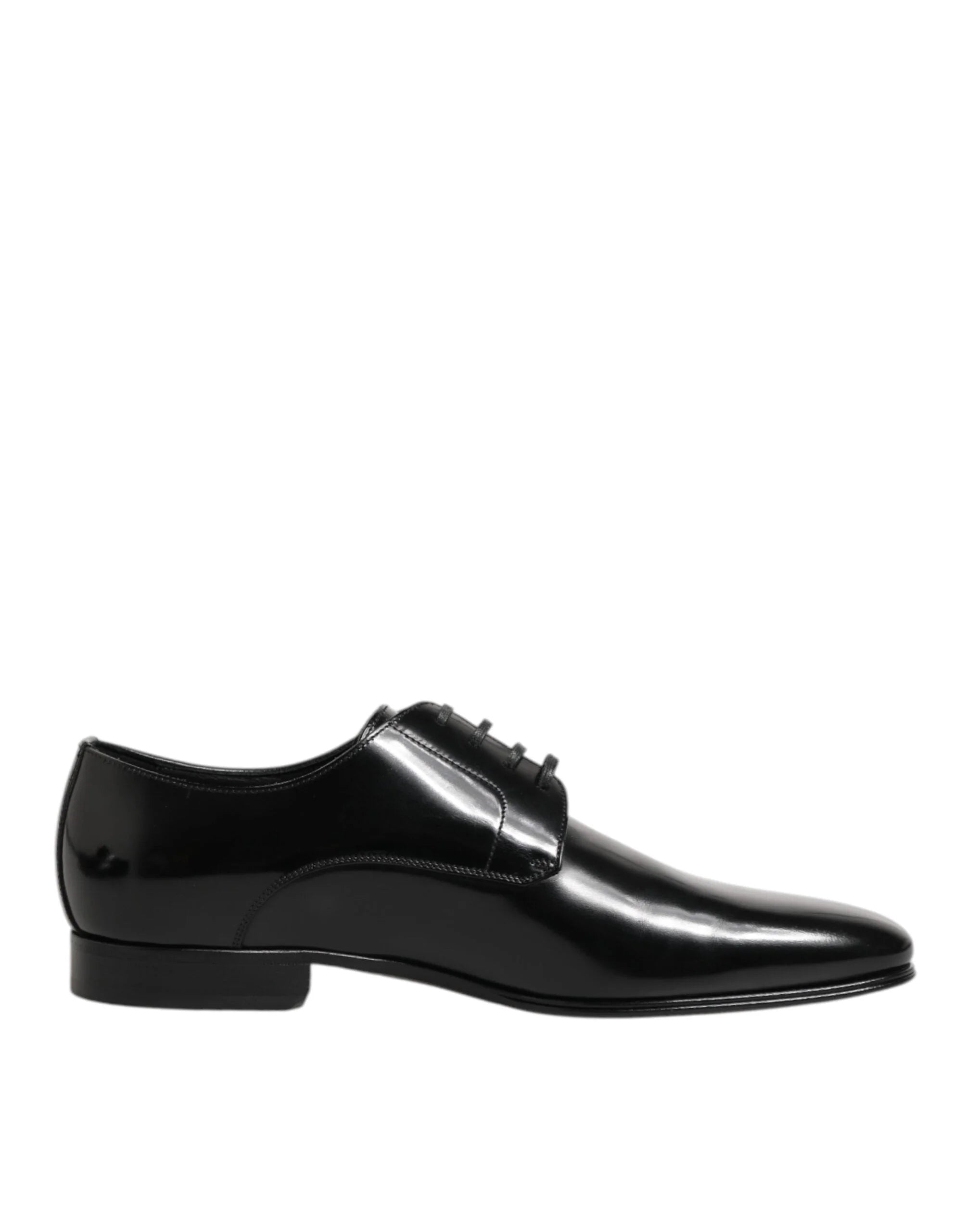 Dolce & Gabbana Black Calfskin Leather Derby Men Dress Shoes - EU 40 | US 7
