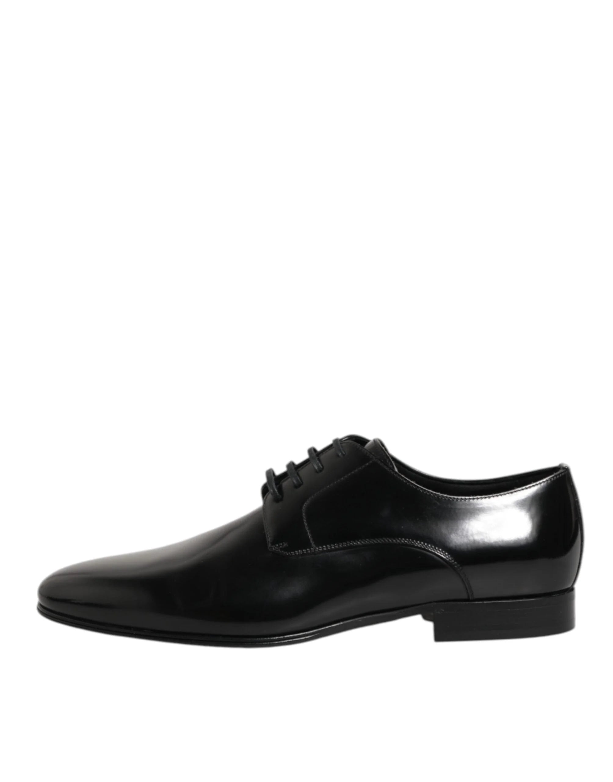 Dolce & Gabbana Black Calfskin Leather Derby Men Dress Shoes - EU 42 | US 9 - Shoes