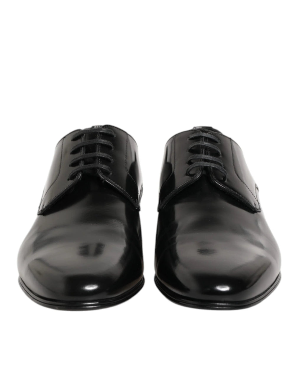 Dolce & Gabbana Black Calfskin Leather Derby Men Dress Shoes - EU 42 | US 9 - Shoes
