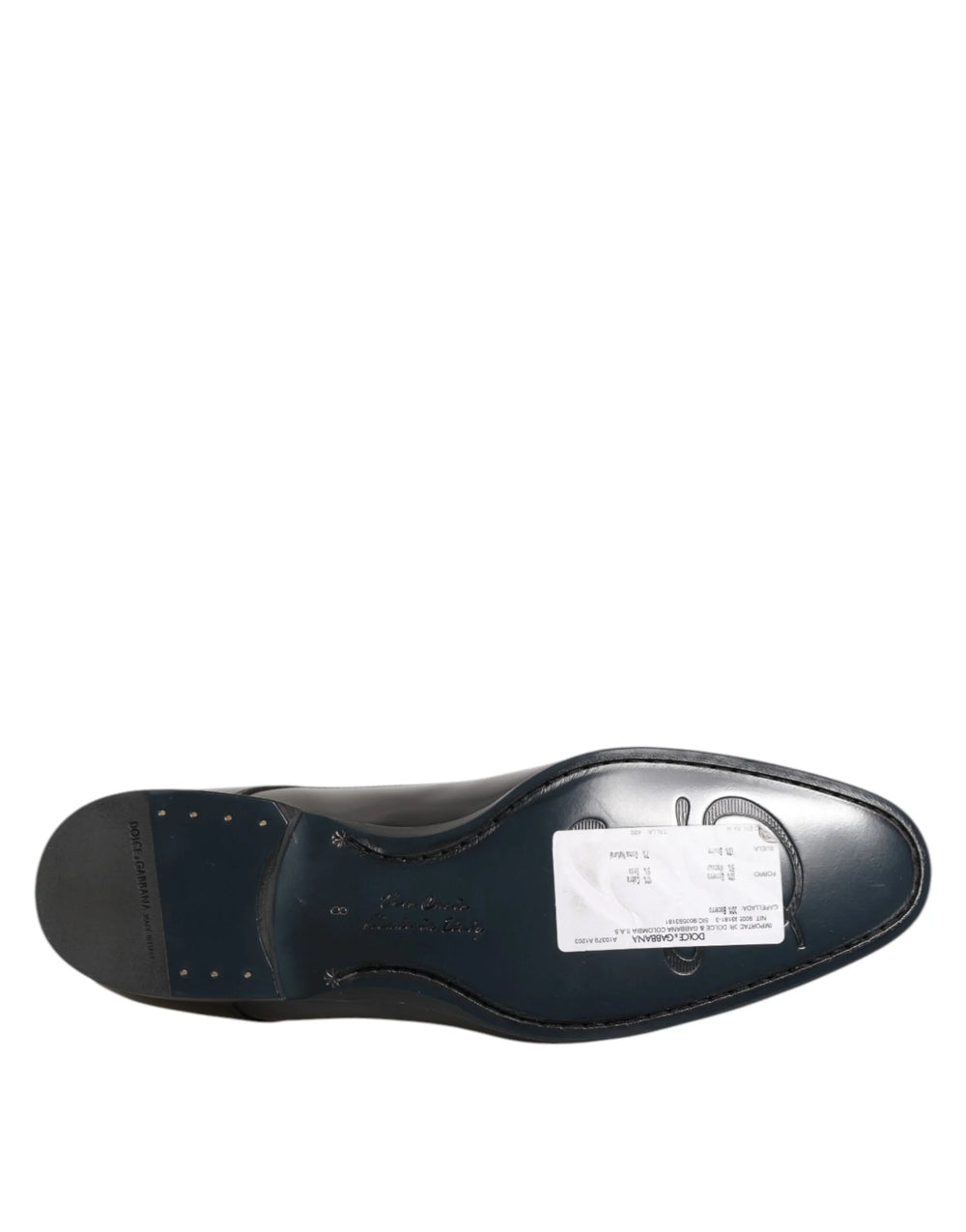 Dolce & Gabbana Black Calfskin Leather Derby Men Dress Shoes - EU 42 | US 9 - Shoes