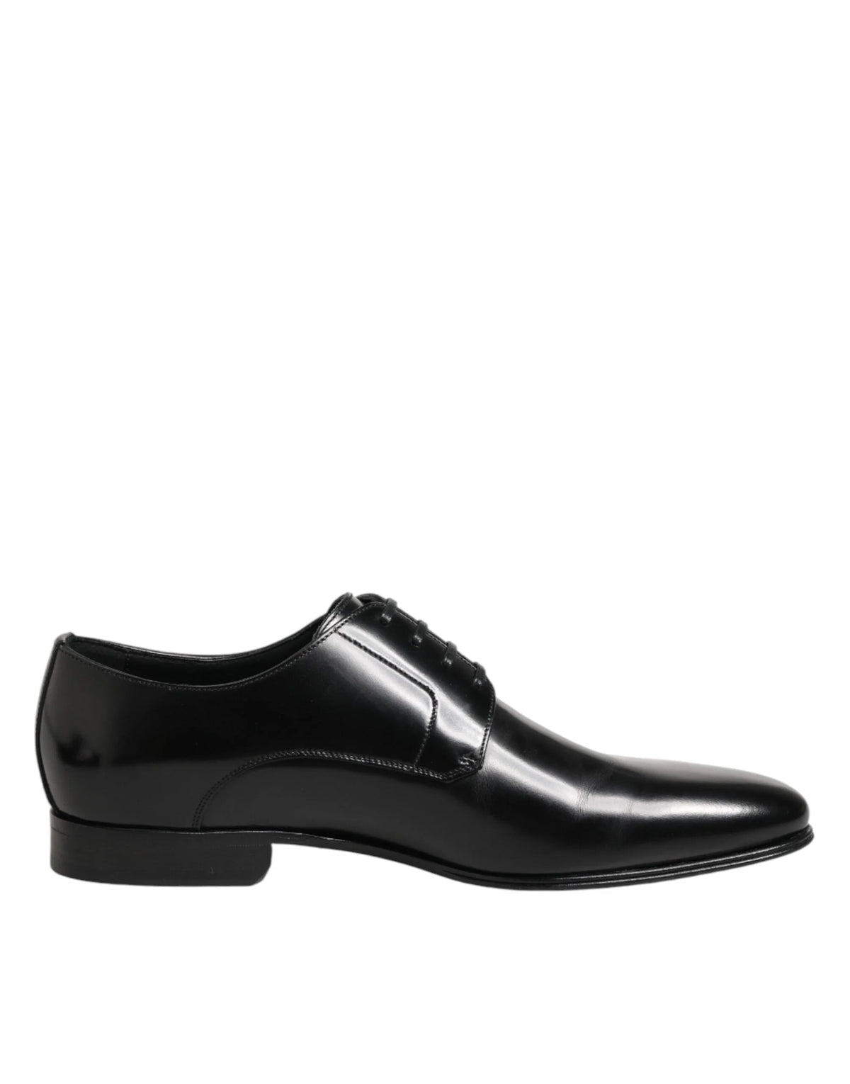 Dolce & Gabbana Black Calfskin Leather Derby Men Dress Shoes - EU41/US8