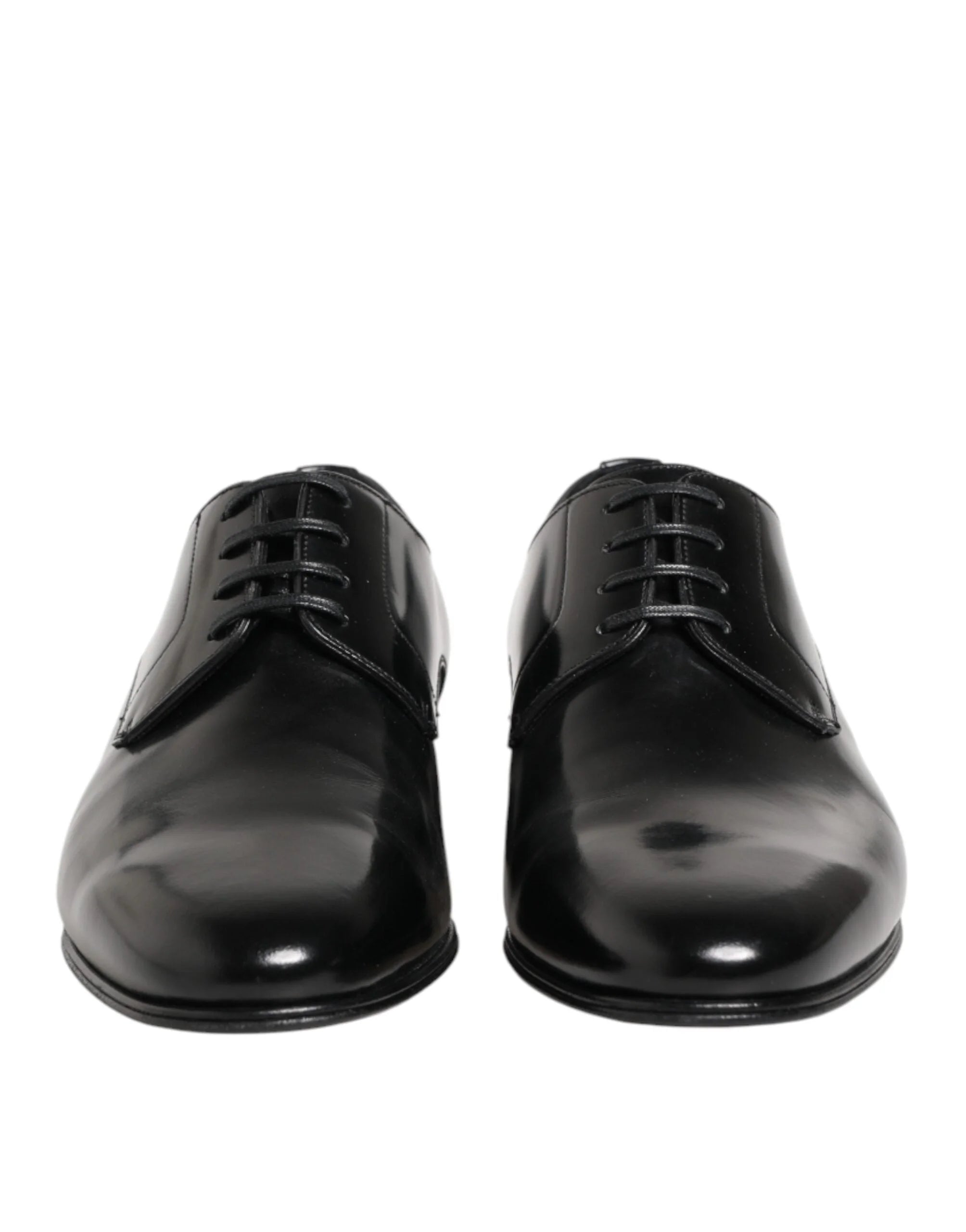 Dolce & Gabbana Black Calfskin Leather Derby Men Dress Shoes - EU41/US8