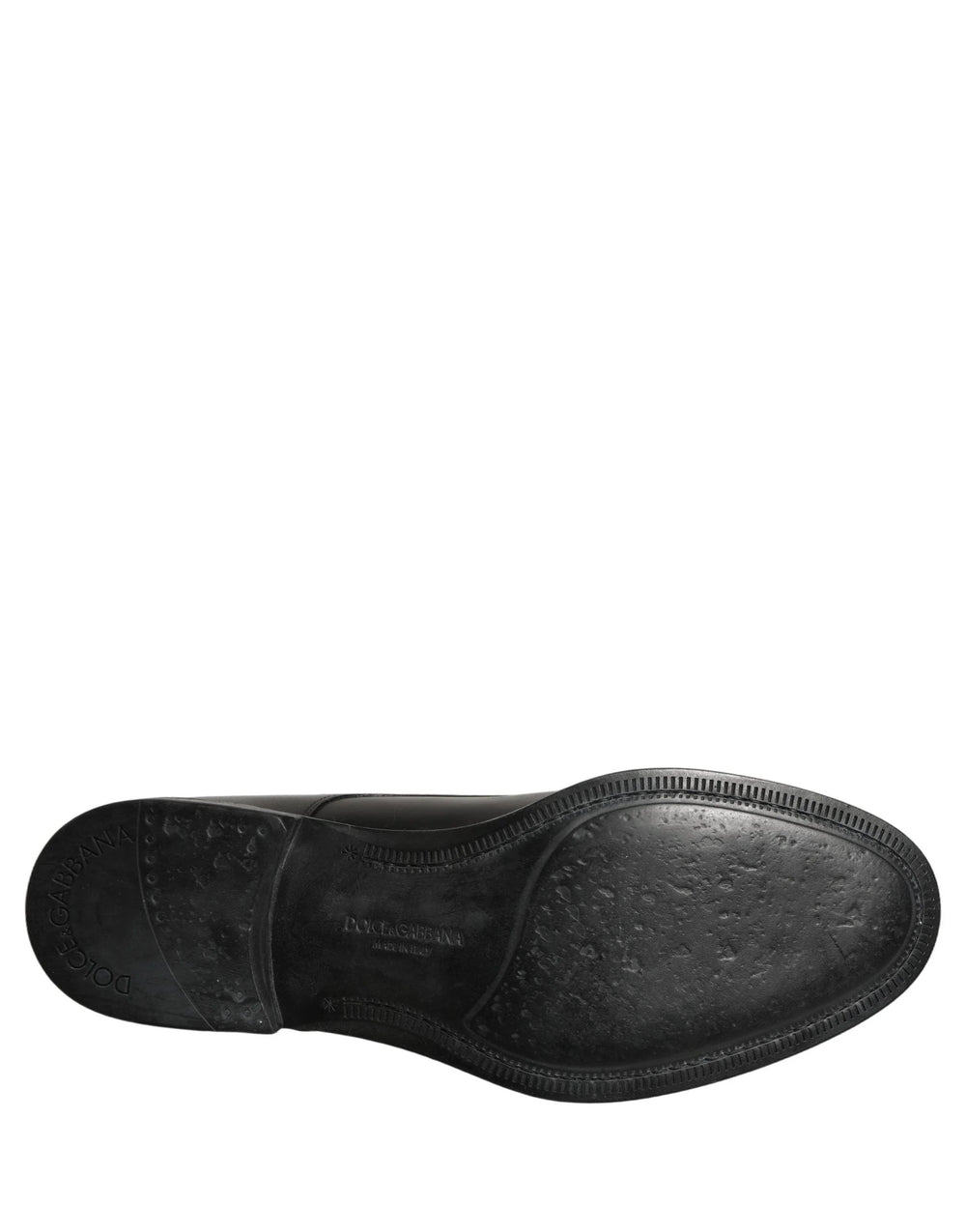 Dolce & Gabbana Black Calfskin Leather Derby Men Dress Shoes - EU42/US9