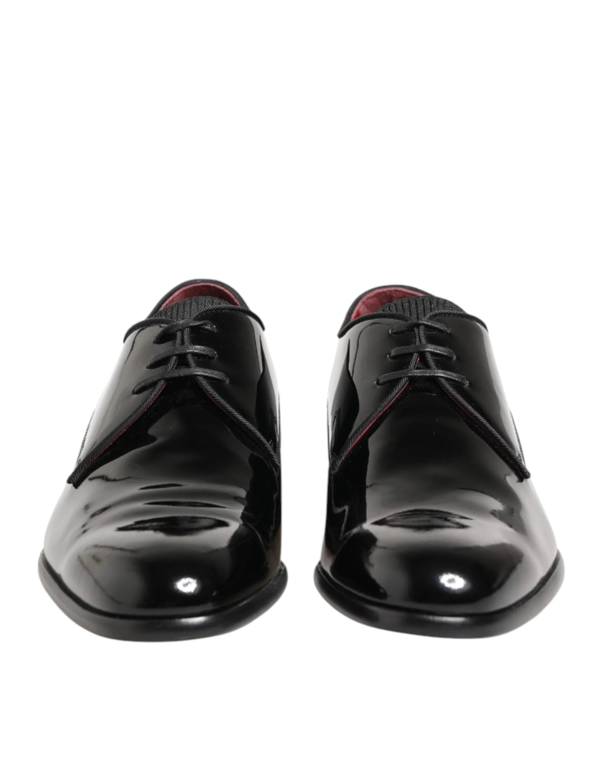 Dolce & Gabbana Black Calfskin Leather Derby Men Dress Shoes - EU42/US9