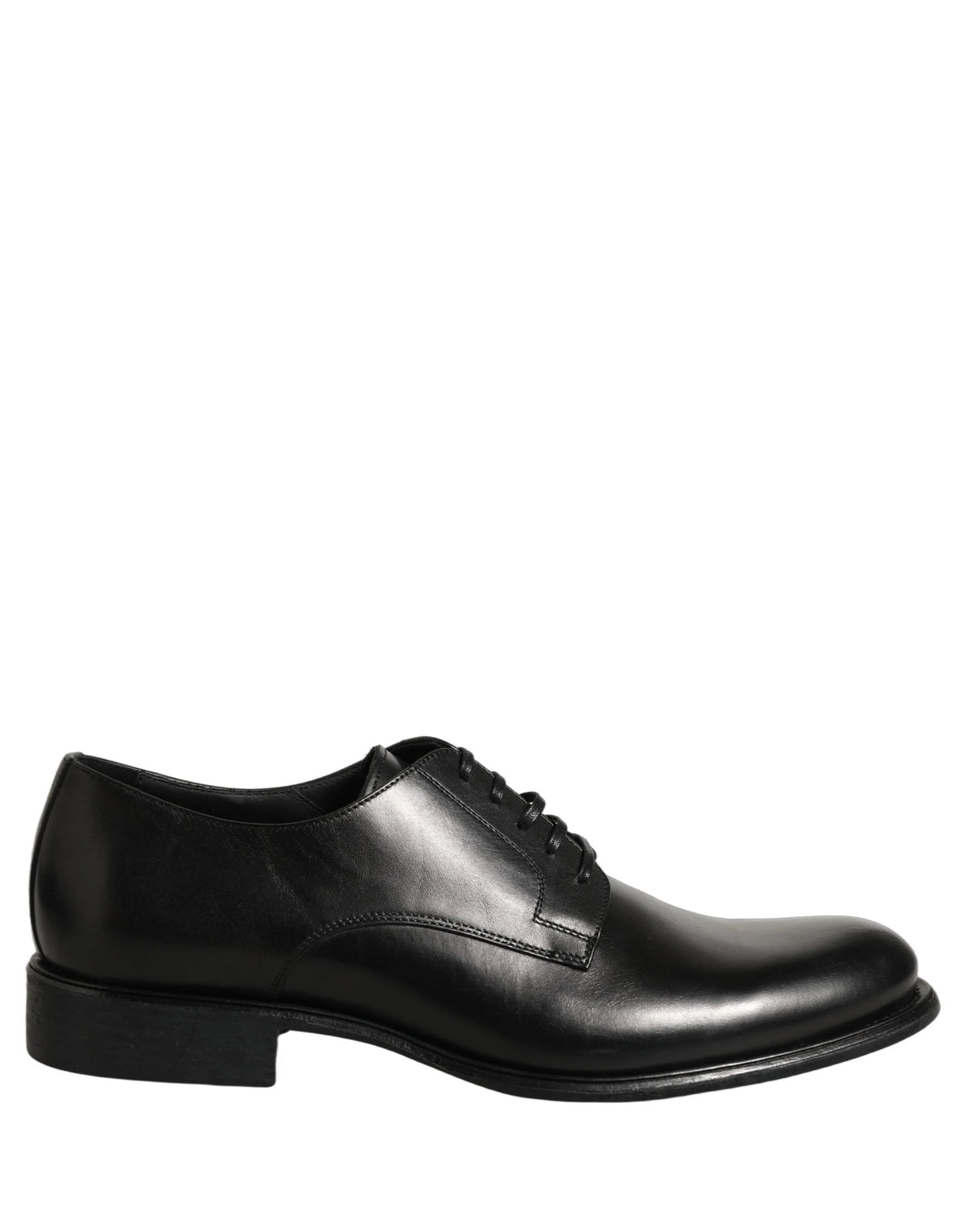 Dolce & Gabbana Black Calfskin Leather Derby Men Dress Shoes - EU42/US9