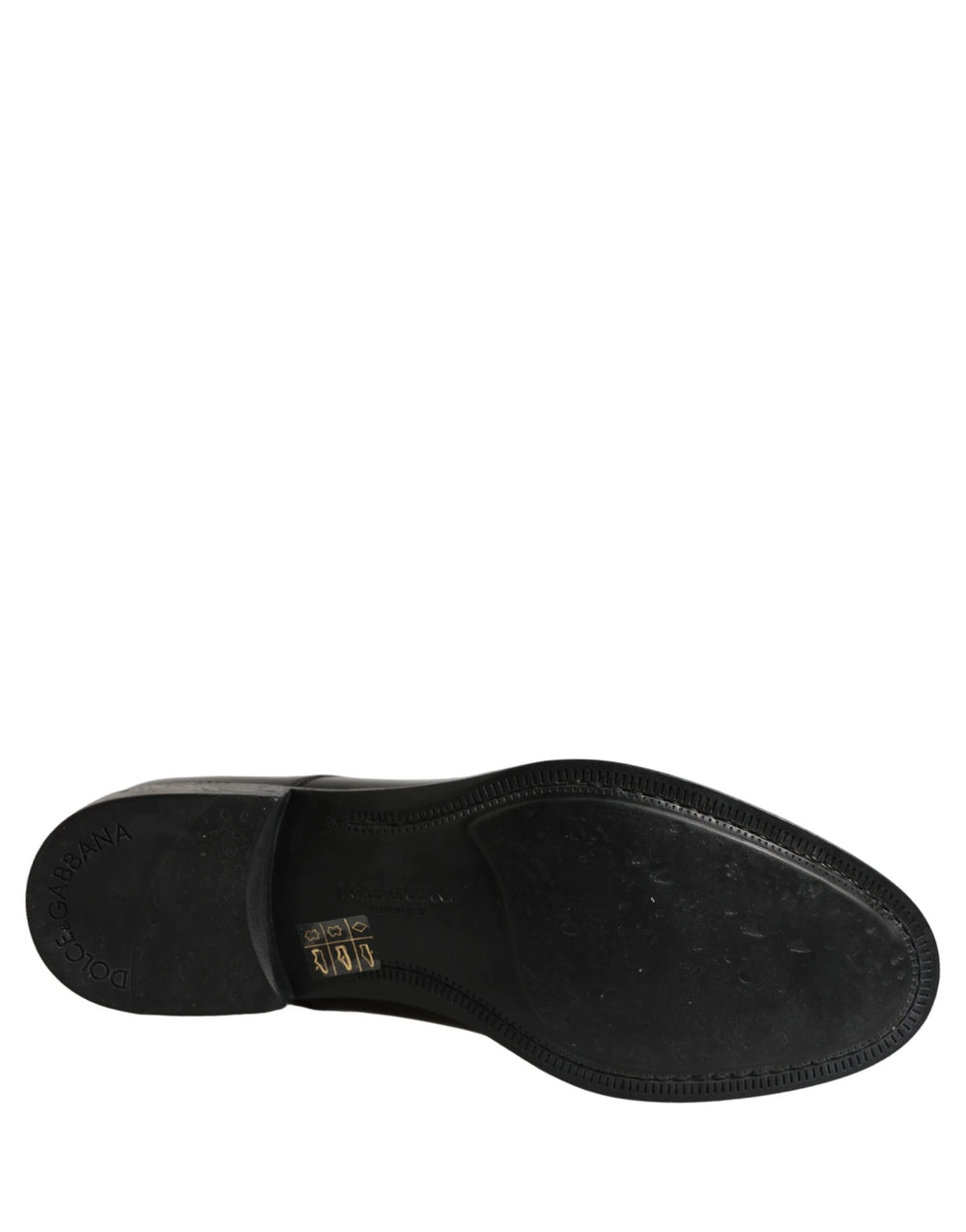 Dolce & Gabbana Black Calfskin Leather Derby Men Dress Shoes - EU42/US9