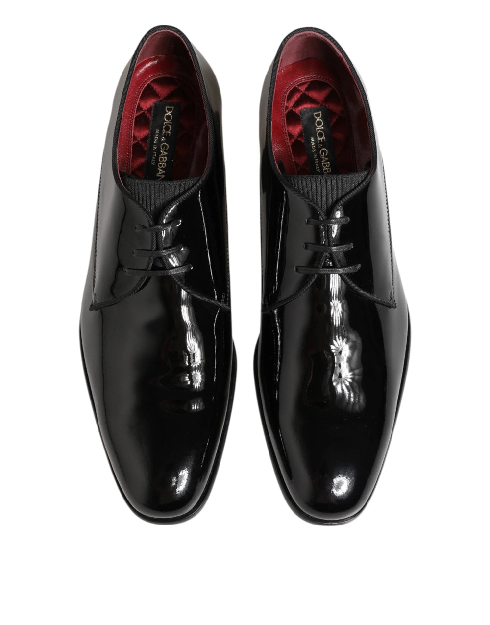 Dolce & Gabbana Black Calfskin Leather Derby Men Dress Shoes - EU42/US9