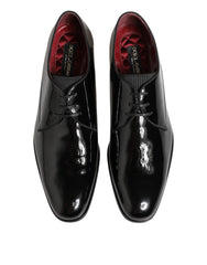 Dolce & Gabbana Black Calfskin Leather Derby Men Dress Shoes - EU42/US9