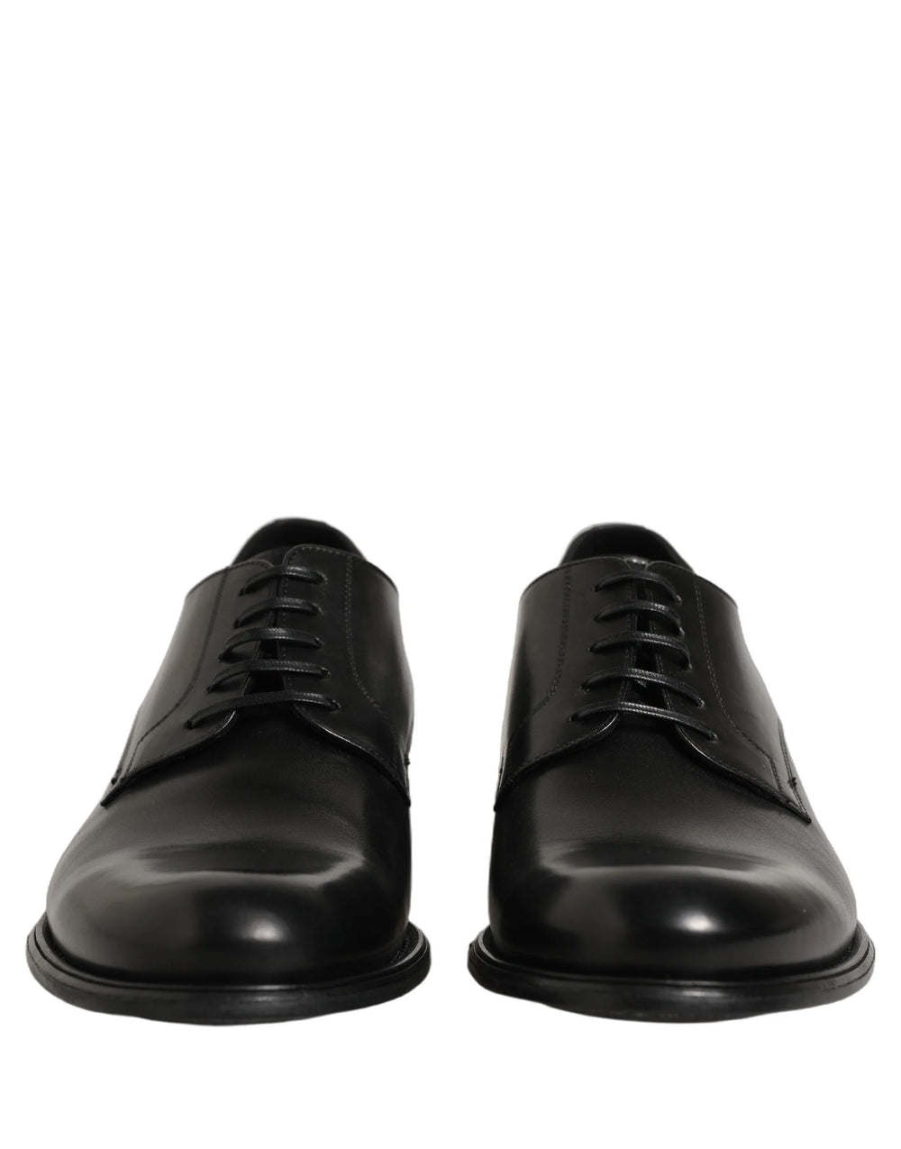 Dolce & Gabbana Black Calfskin Leather Derby Men Dress Shoes - EU42/US9