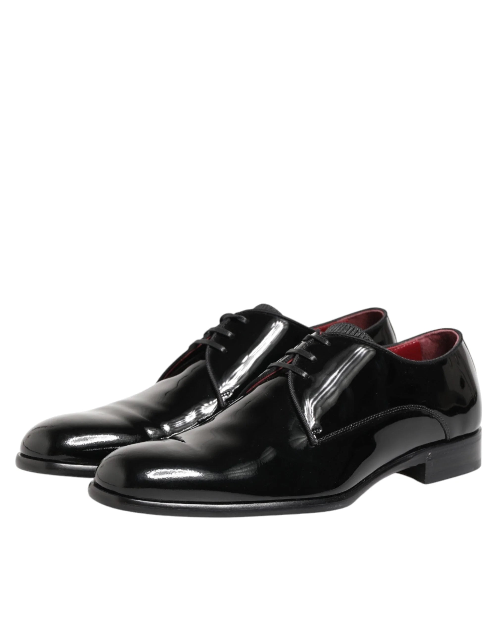 Dolce & Gabbana Black Calfskin Leather Derby Men Dress Shoes - EU42/US9