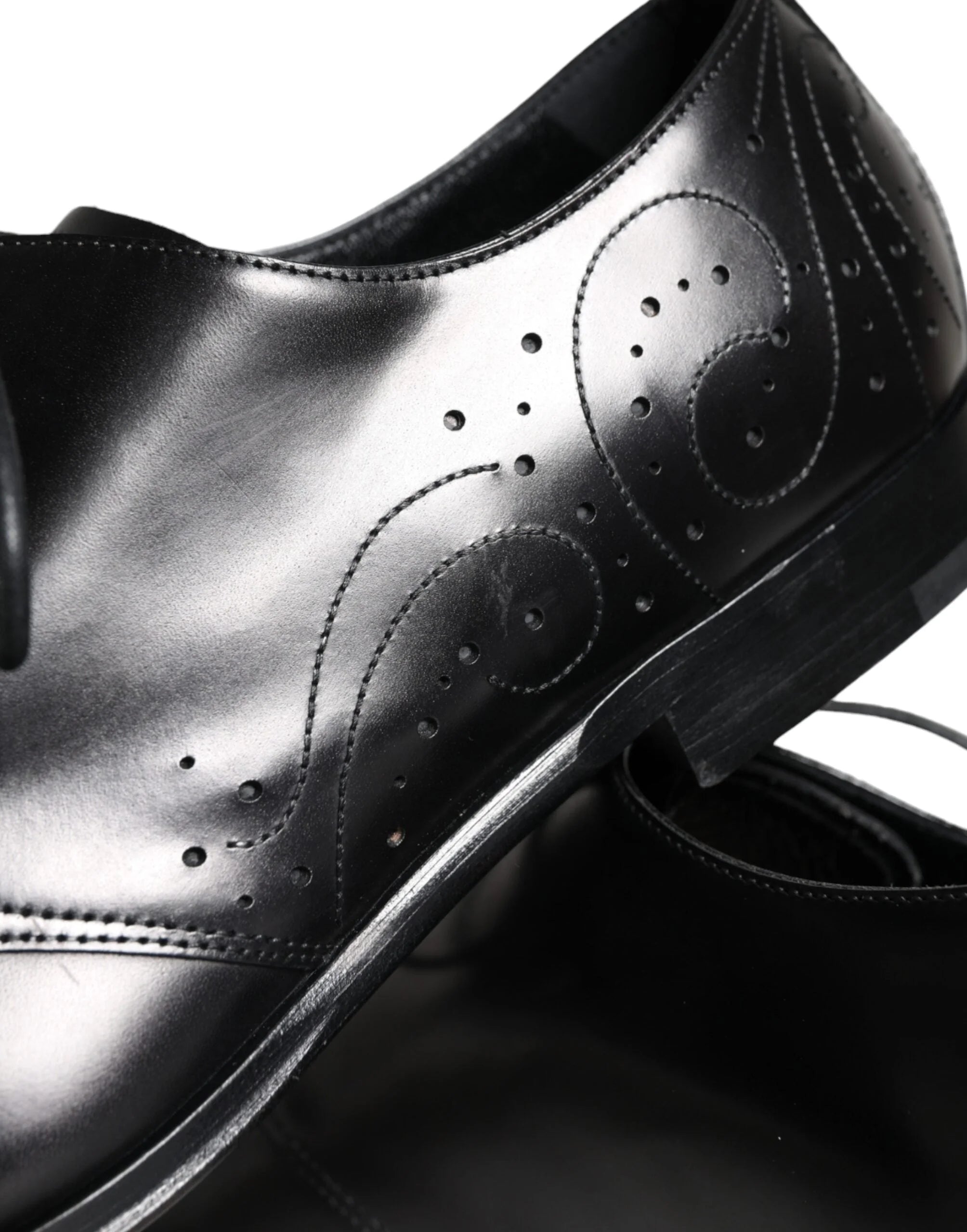 Zapatos Derby de vestir de piel de ternero negros Dolce & Gabbana para hombre - EU43/US10
