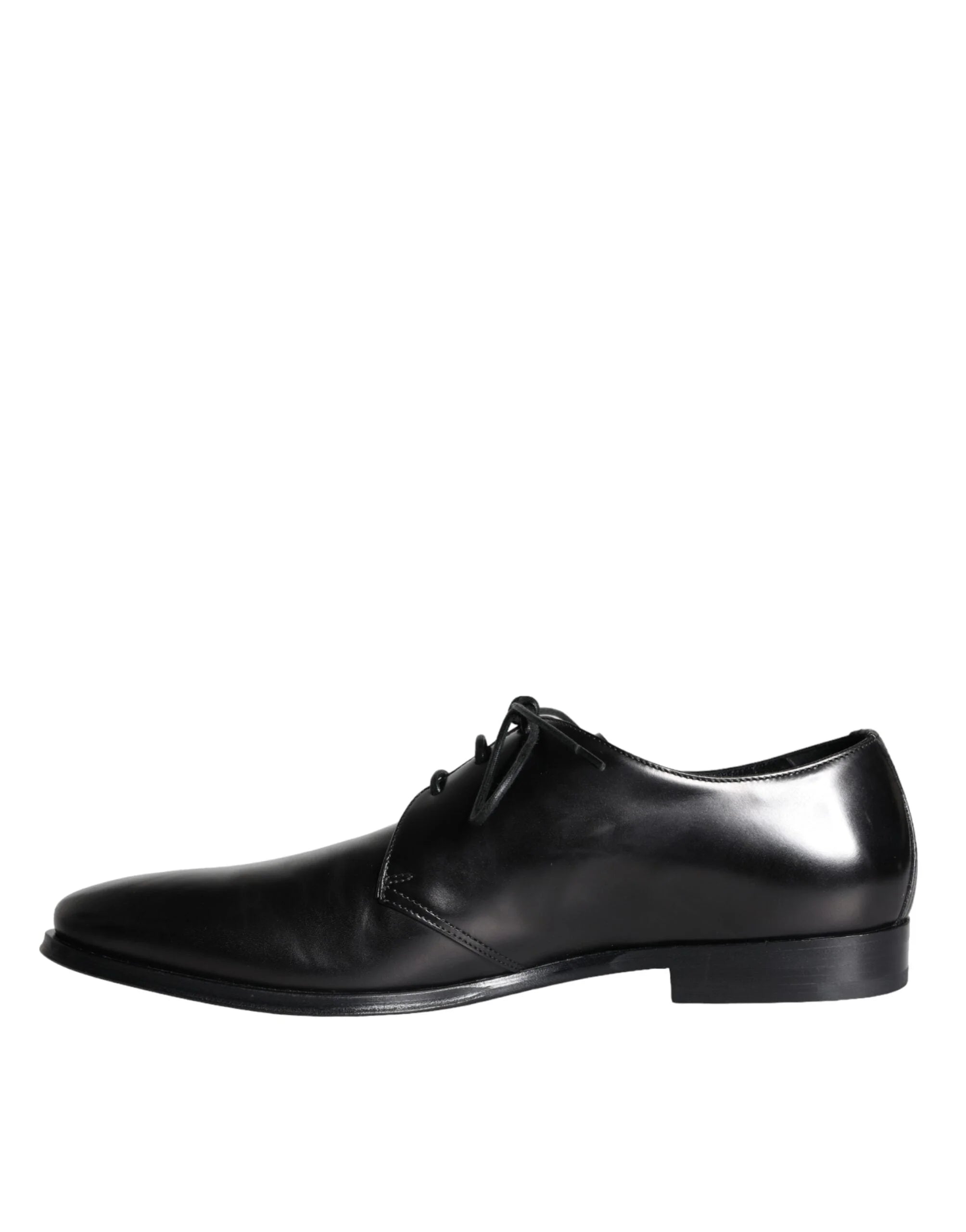 Dolce & Gabbana Black Calfskin Leather Derby Men Dress Shoes - EU43/US10 - Shoes