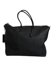 Dolce & Gabbana Black Calfskin Leather Hand Shoulder Duffle Bag - Duffel Bags