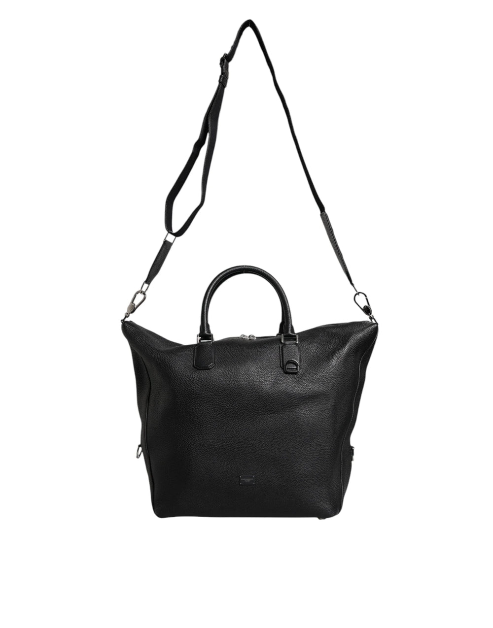 Dolce & Gabbana Black Calfskin Leather Hand Shoulder Duffle Bag - Duffel Bags