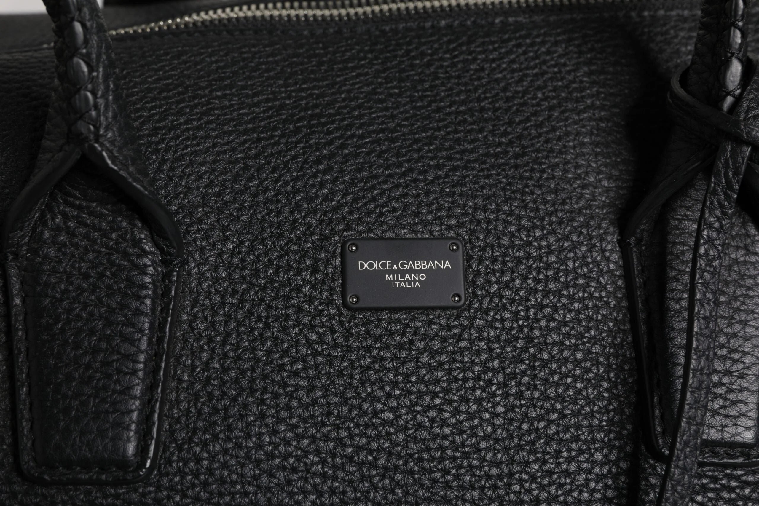 Dolce & Gabbana Black Calfskin Leather Hand Shoulder Duffle Bag - Duffel Bags