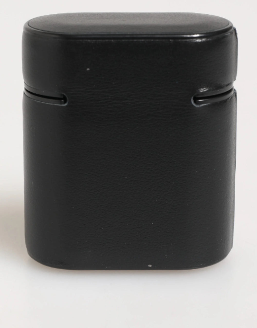 Dolce & Gabbana Black Calfskin Leather Logo Print Flip Holder Airpods Case - Headphone Carrying Cases