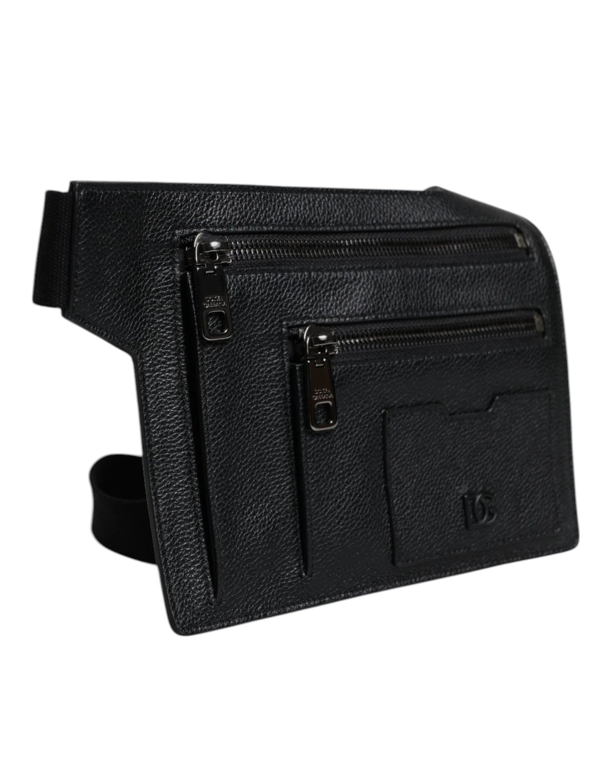 Dolce & Gabbana Black Calfskin Leather Messenger Crossbody Bag - Cross Body Bags