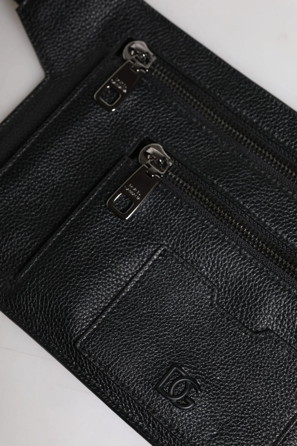 Dolce & Gabbana Black Calfskin Leather Messenger Crossbody Bag - Cross Body Bags