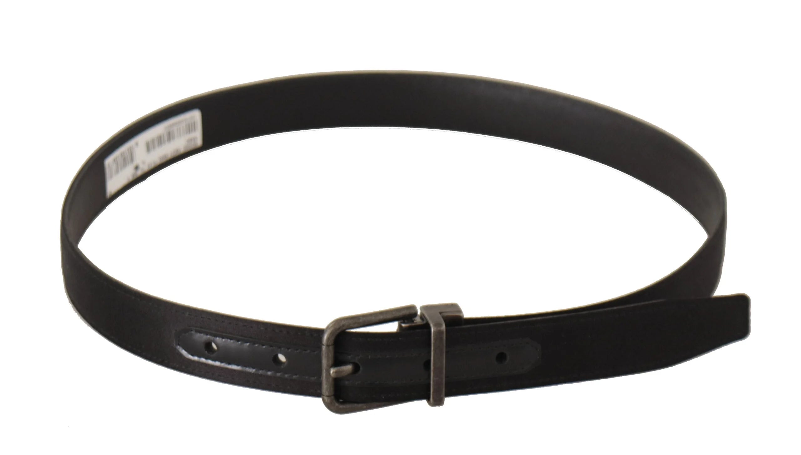 Dolce & Gabbana Black Calfskin Leather Vintage Metal Buckle Belt - 75 cm / 29,5 Inches - Belts