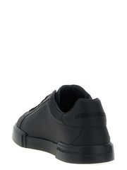 Dolce & Gabbana Black Calfskin Low Top Sneakers