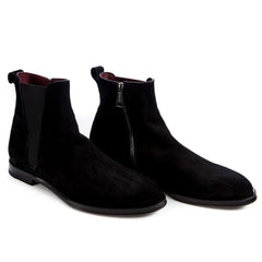 Dolce & Gabbana Black Calfskin Men Ankle Boot - EU46/US13
