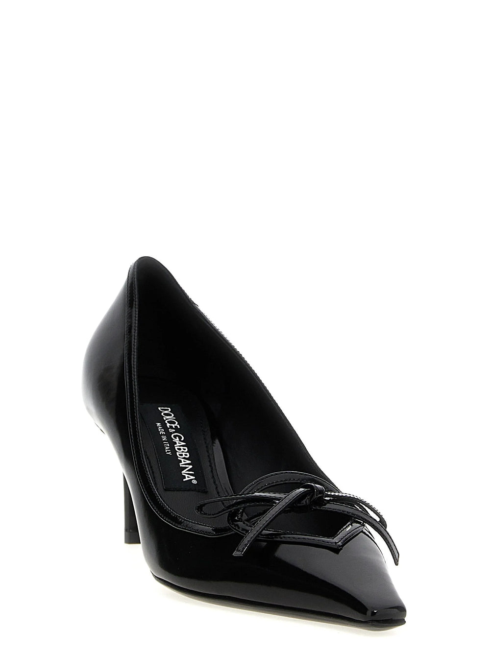 Dolce & Gabbana Black Calfskin Mid Heel Pumps - EU37/US7