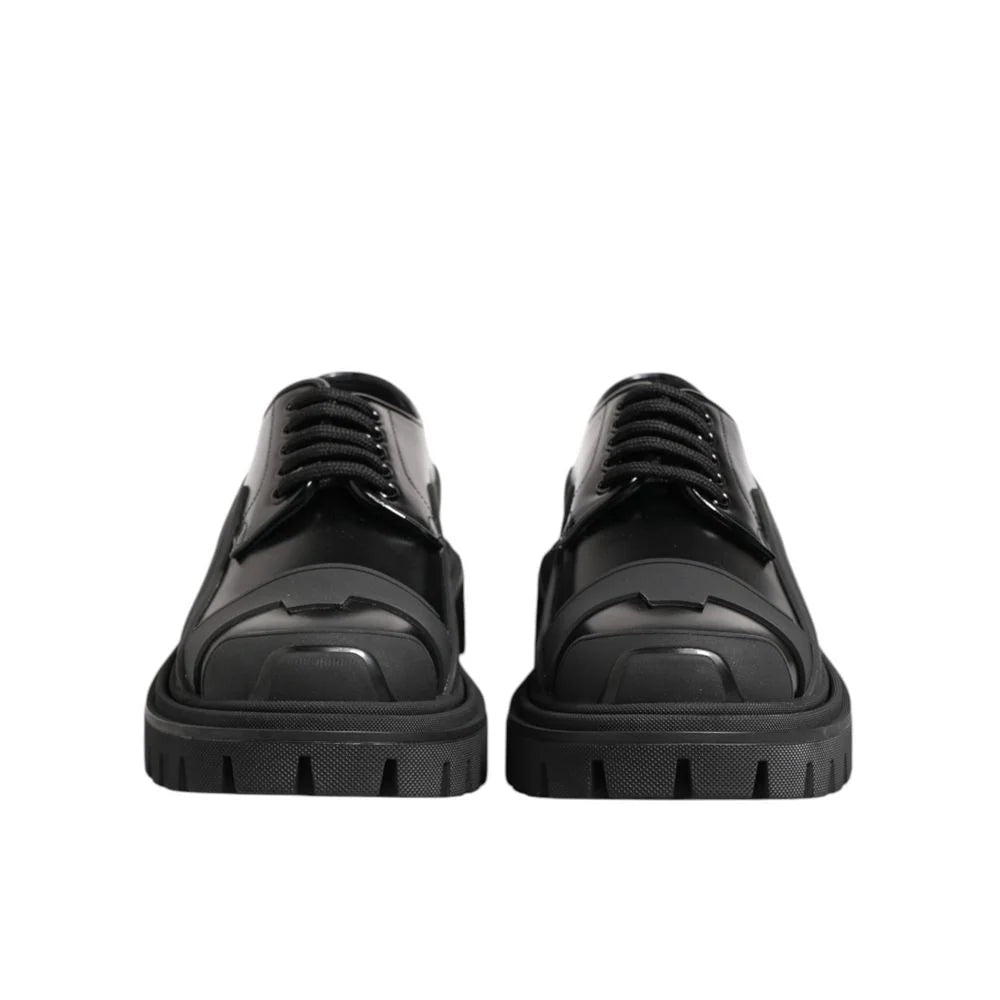 Dolce & Gabbana Black Calfskin Oxfords And Derbies - EU42.5/US9.5 - Shoes
