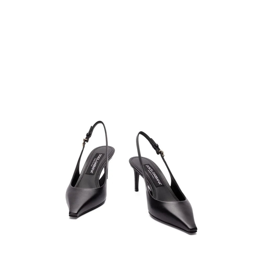 Dolce & Gabbana Black Calfskin Pumps - EU36.5/US6.5