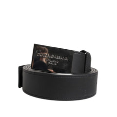 Dolce & Gabbana Black Calfskin Regular Belt - 105 cm / 42 Inches