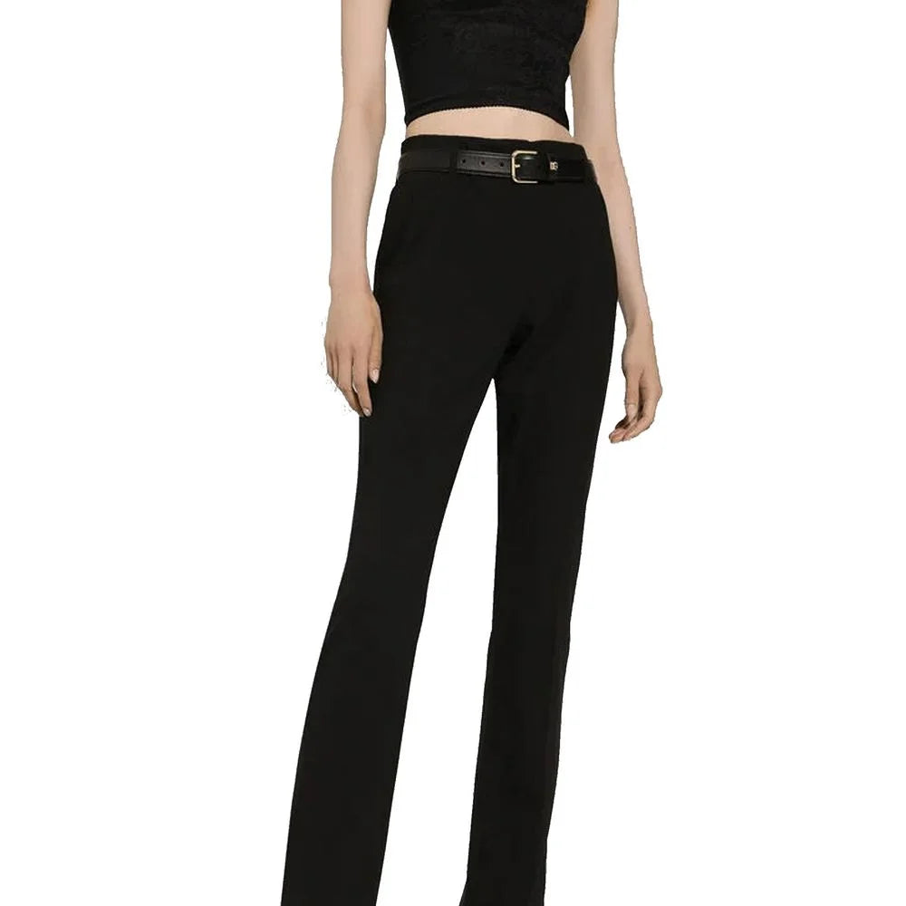 Centură neagră regular Dolce & Gabbana din piele – 80 cm / 32 inci