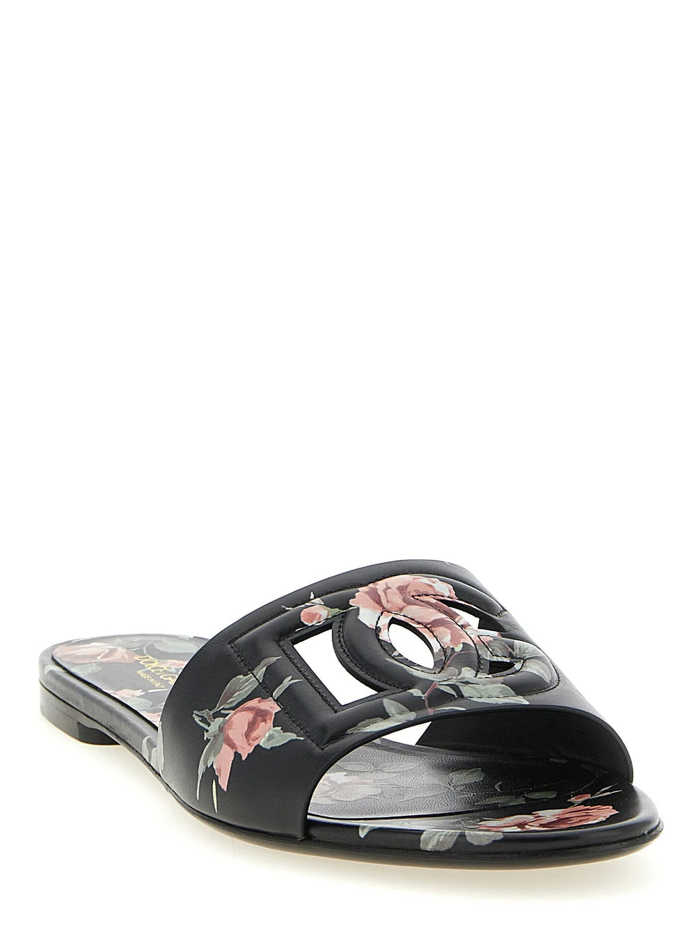 Dolce & Gabbana Black Calfskin Slides