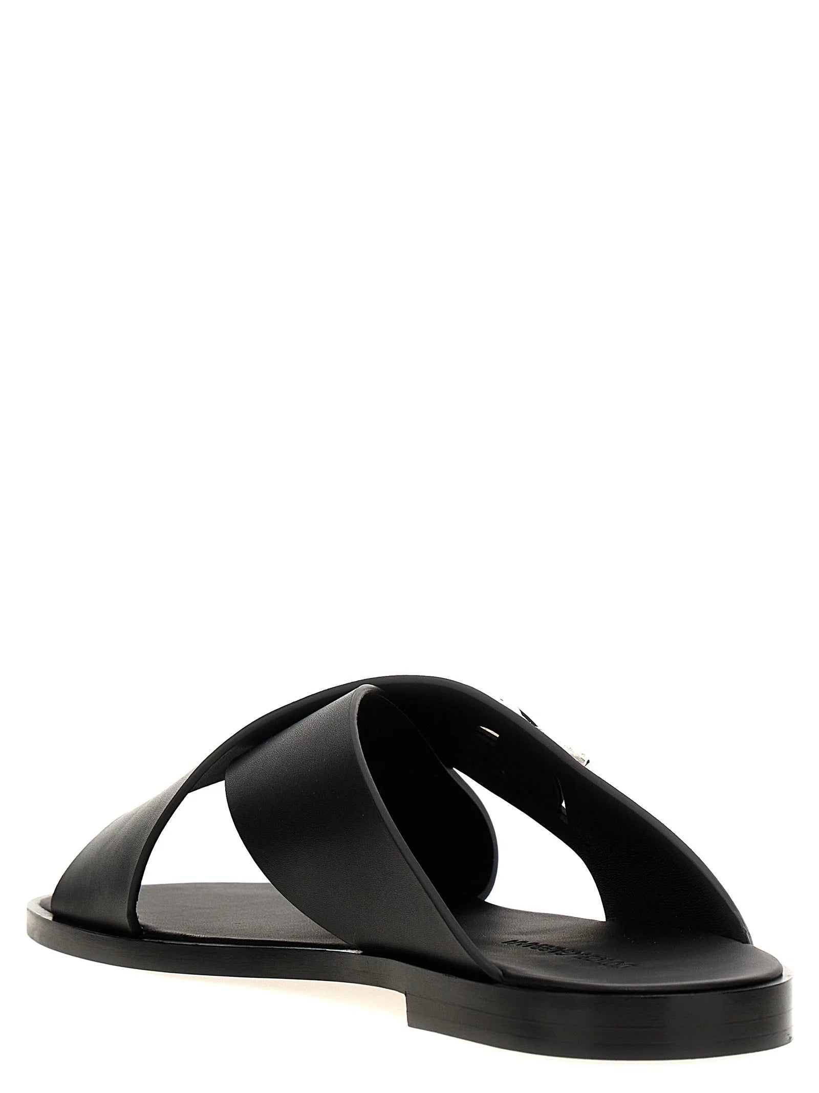 Dolce & Gabbana Black Calfskin Slides - EU 40 | US 7