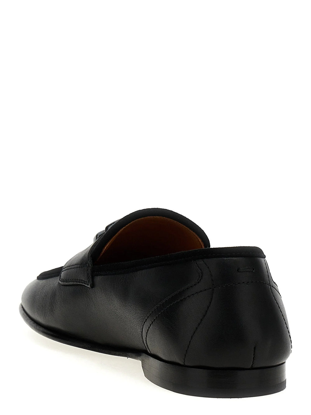 Dolce & Gabbana Black Calfskin Slip-On Loafers