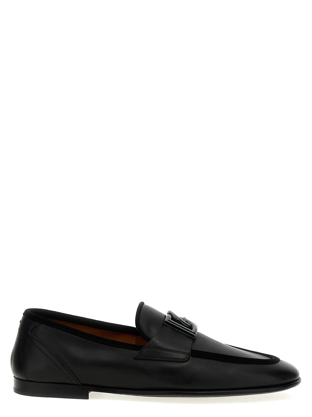 Dolce & Gabbana Black Calfskin Slip-On Loafers