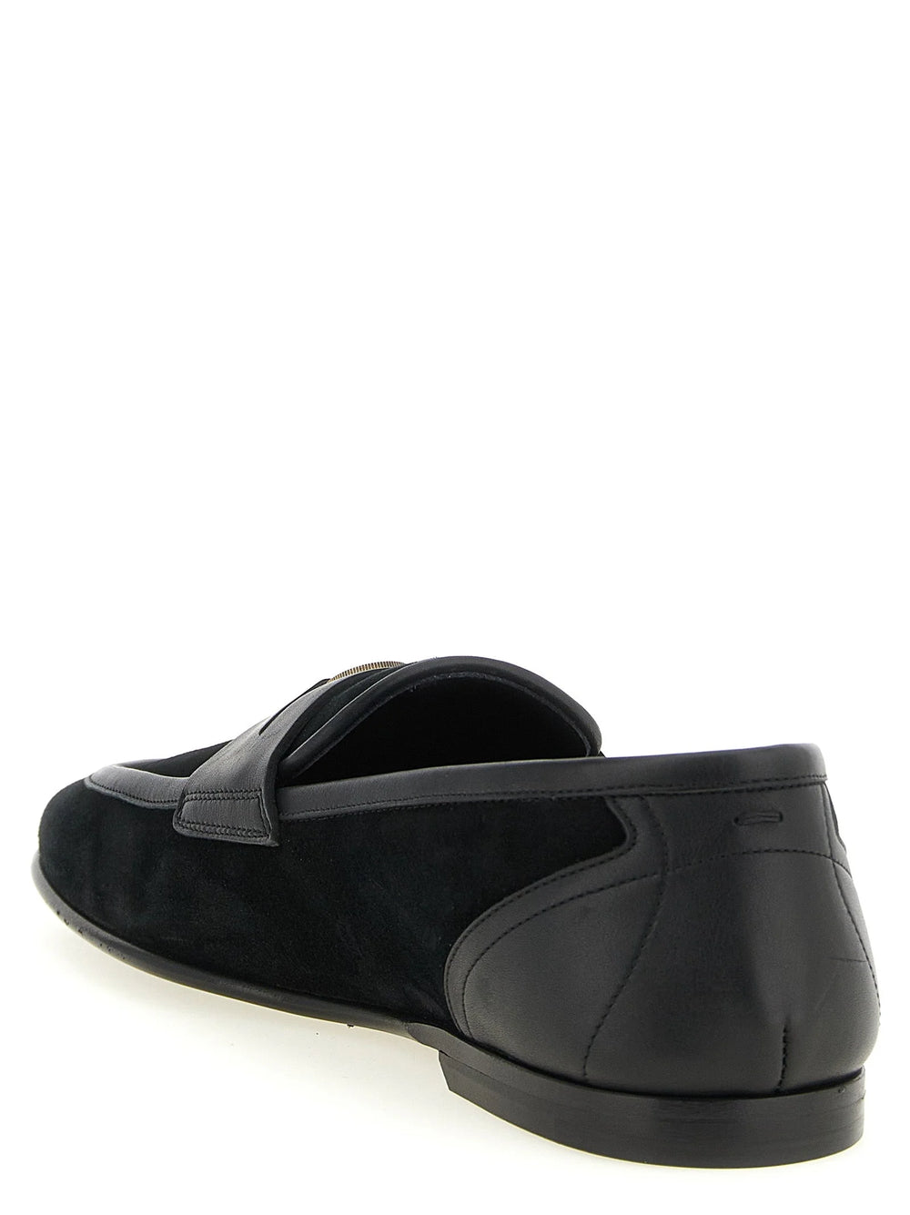 Dolce & Gabbana Black Calfskin Slip-On Loafers - EU 42 | US 9
