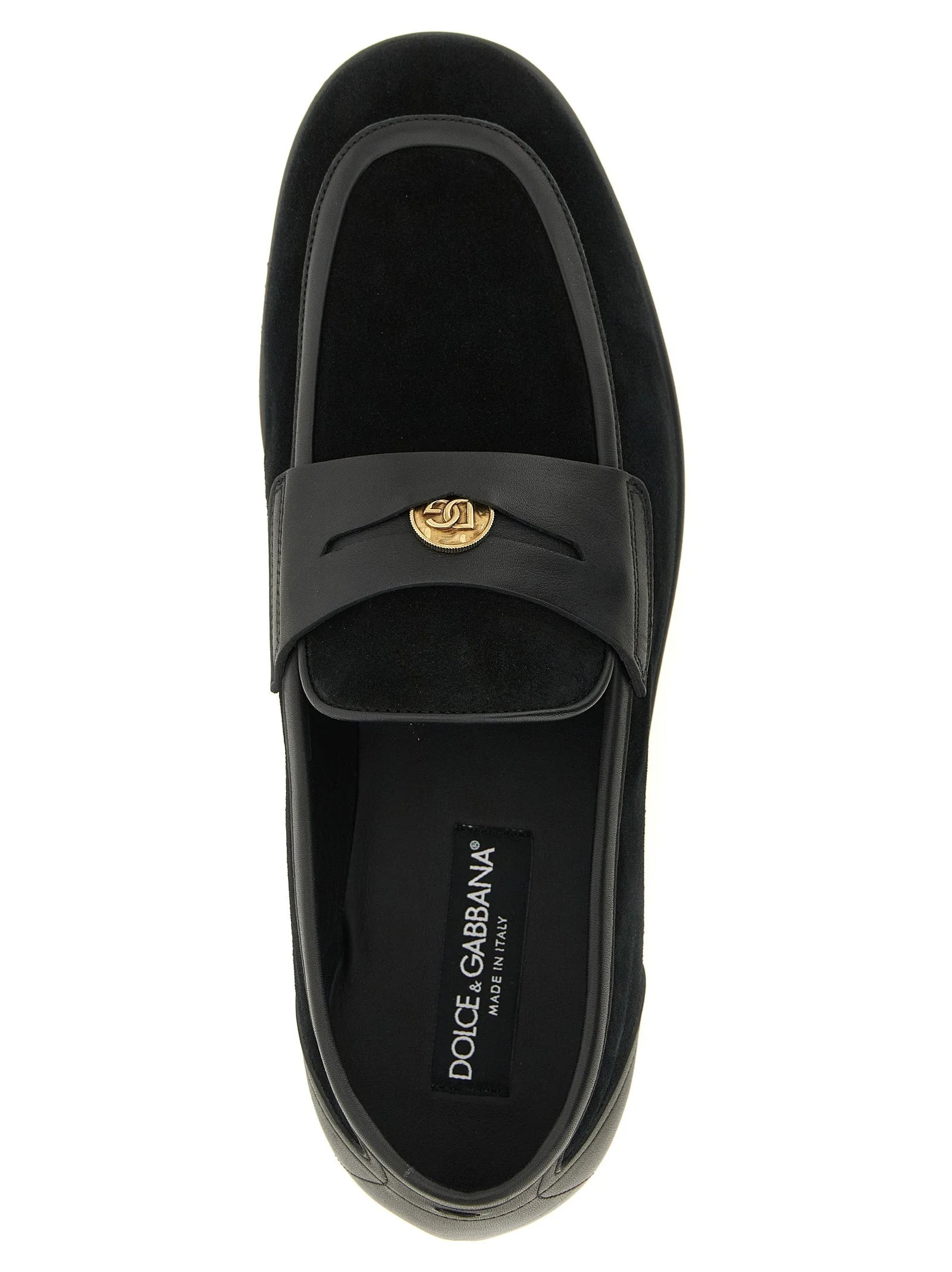 Dolce & Gabbana Black Calfskin Slip-On Loafers - EU 42 | US 9